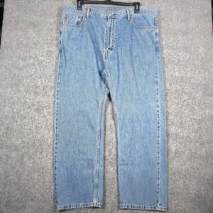 Levi's 505 Straight Leg Mens 42x30 Blue Medium Wash Regular Fit Denim Jeans